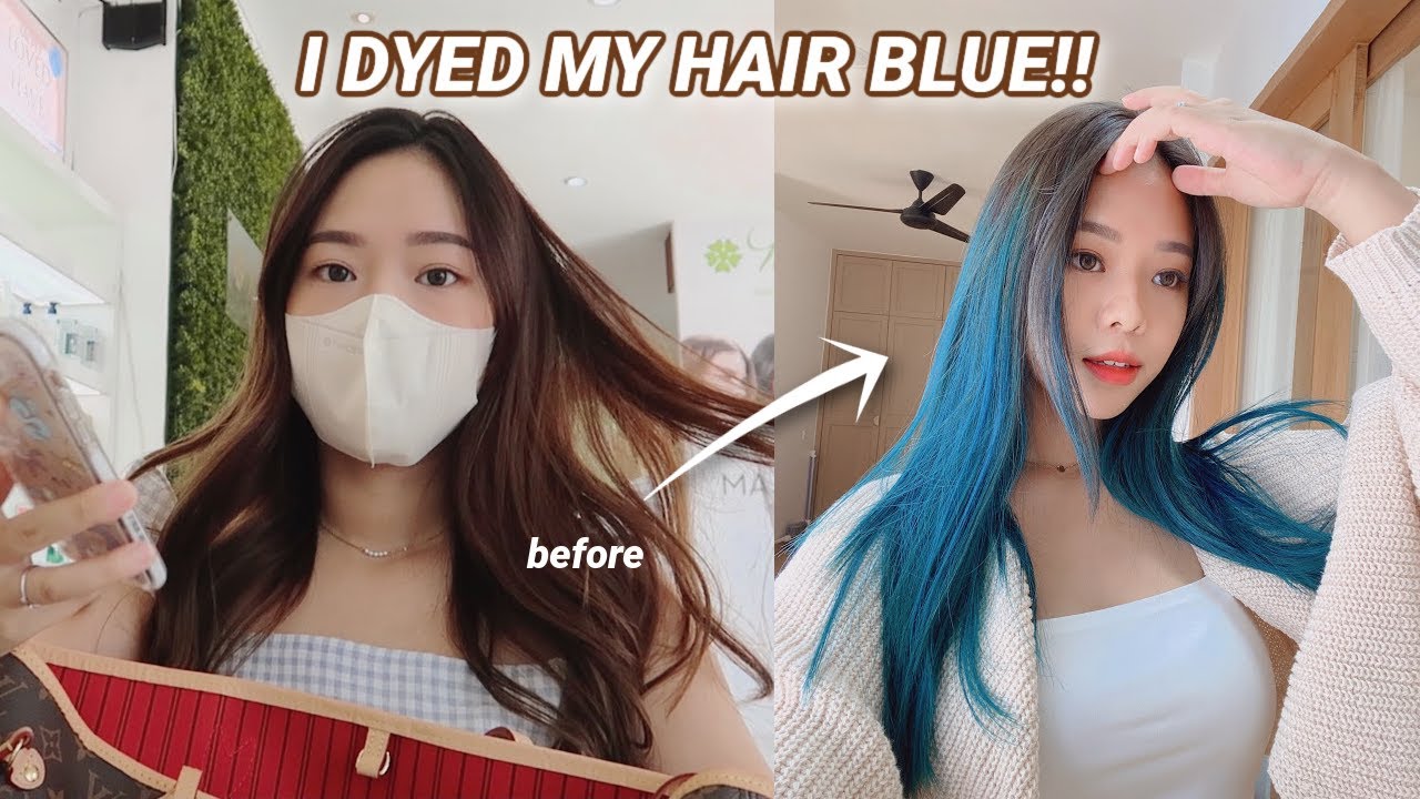I DYED MY HAIR BLUE 💙 | Hair Transformation!!