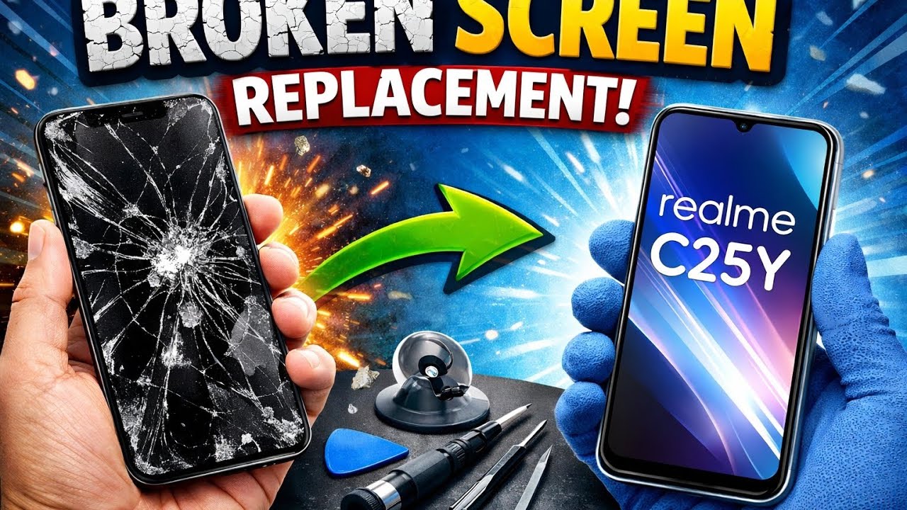 Realme C25y Broken Screen Replacement fix💯 #smartphone #zenfixmobilerepairs