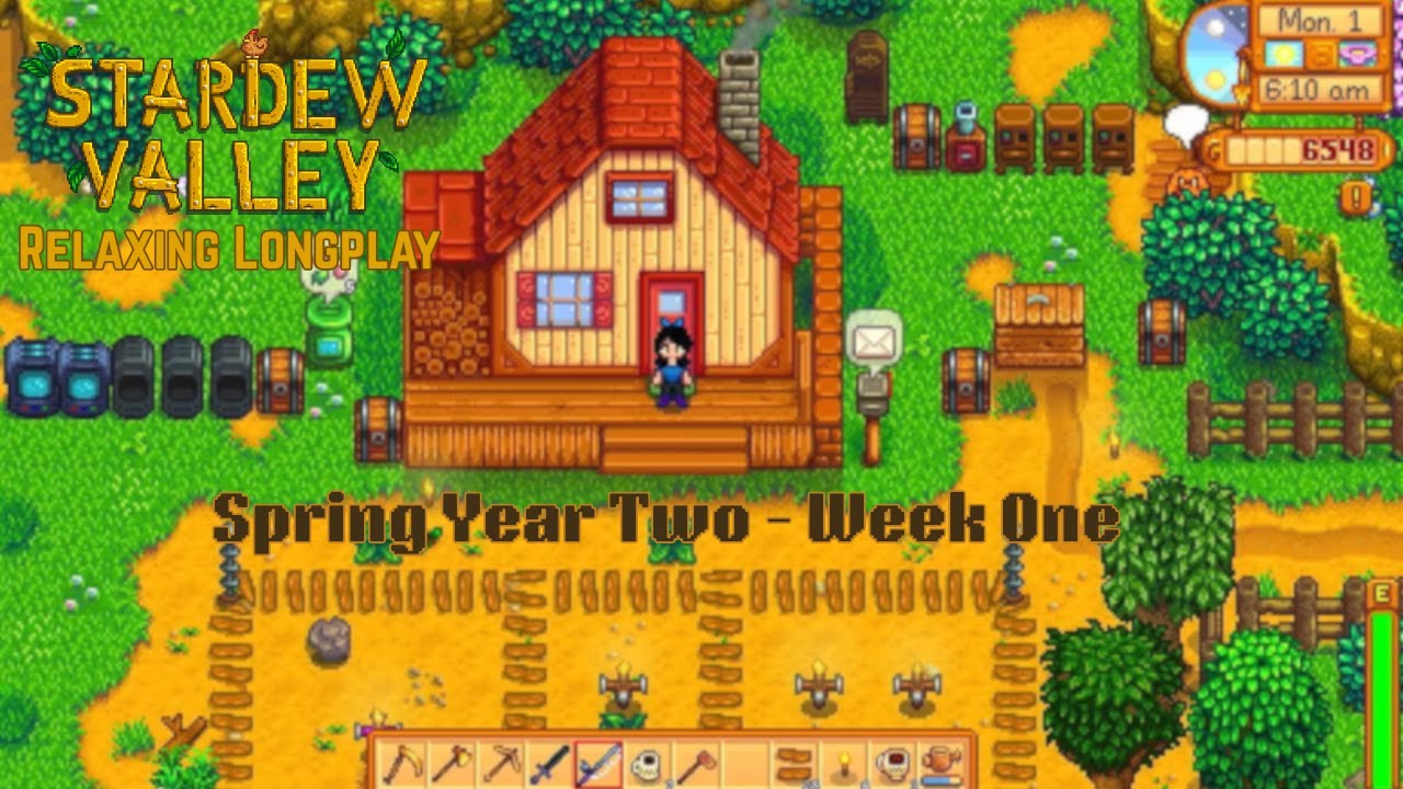 Relaxing Stardew Valley Long play: Year 2 Spring Week 1 (no commentary)