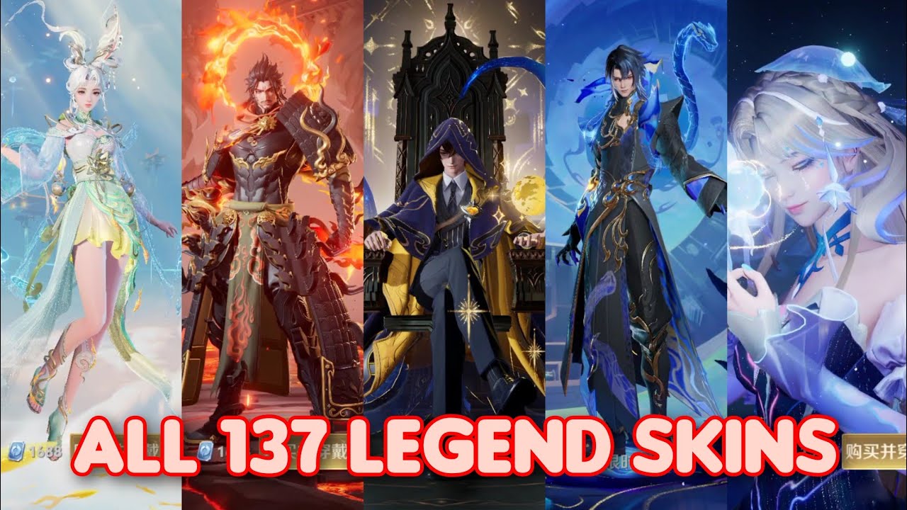 ALL 137 LEGEND SKINS | HONOR OF KINGS