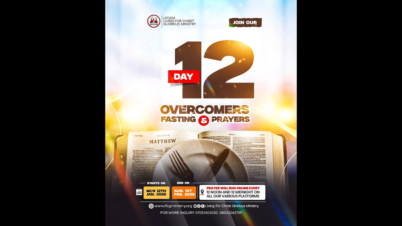 🔴 LIVE | Day 12- Overcomer's Fasting & Prayer | Midday Broadcast 🔥
