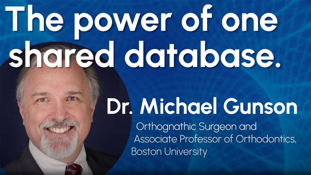 Dr.  Michael Gunson explaining the power of one shared Database