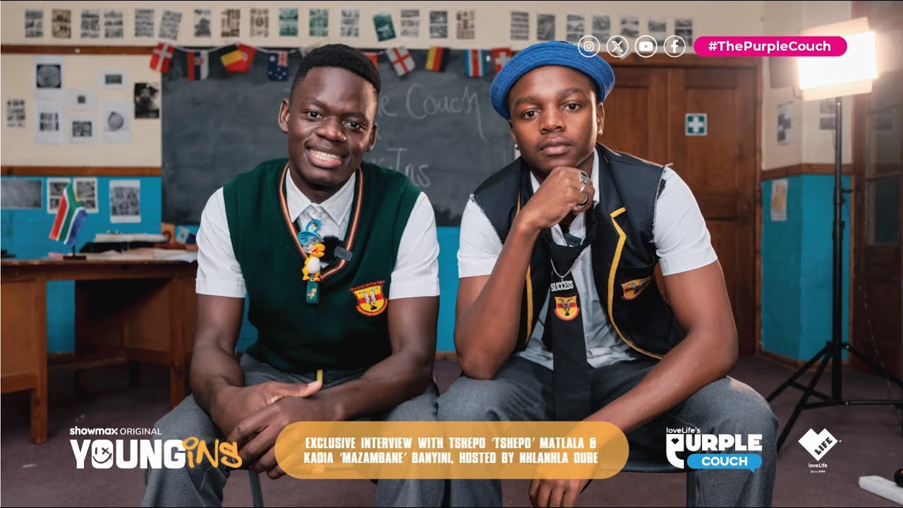 #ThePurpleCouch x #YounginsShowmax Exclusive Interview with Tshepo & Mazambame, hosted by Nhlanhla.