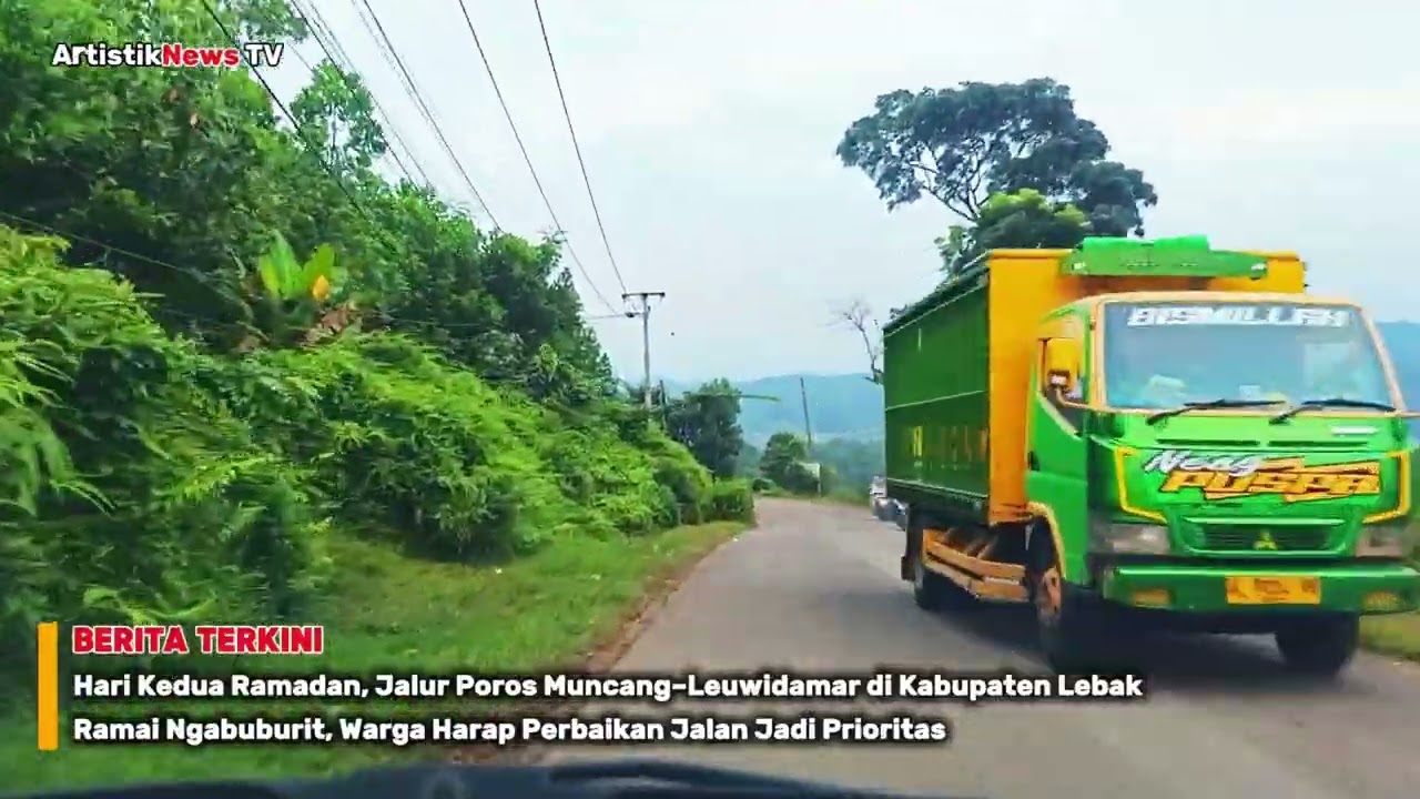 Jalur Raya Muncang–Leuwidamar di Kabupaten Lebak Ramai Ngabuburit, Warga Keluhkan Jalan Rusak