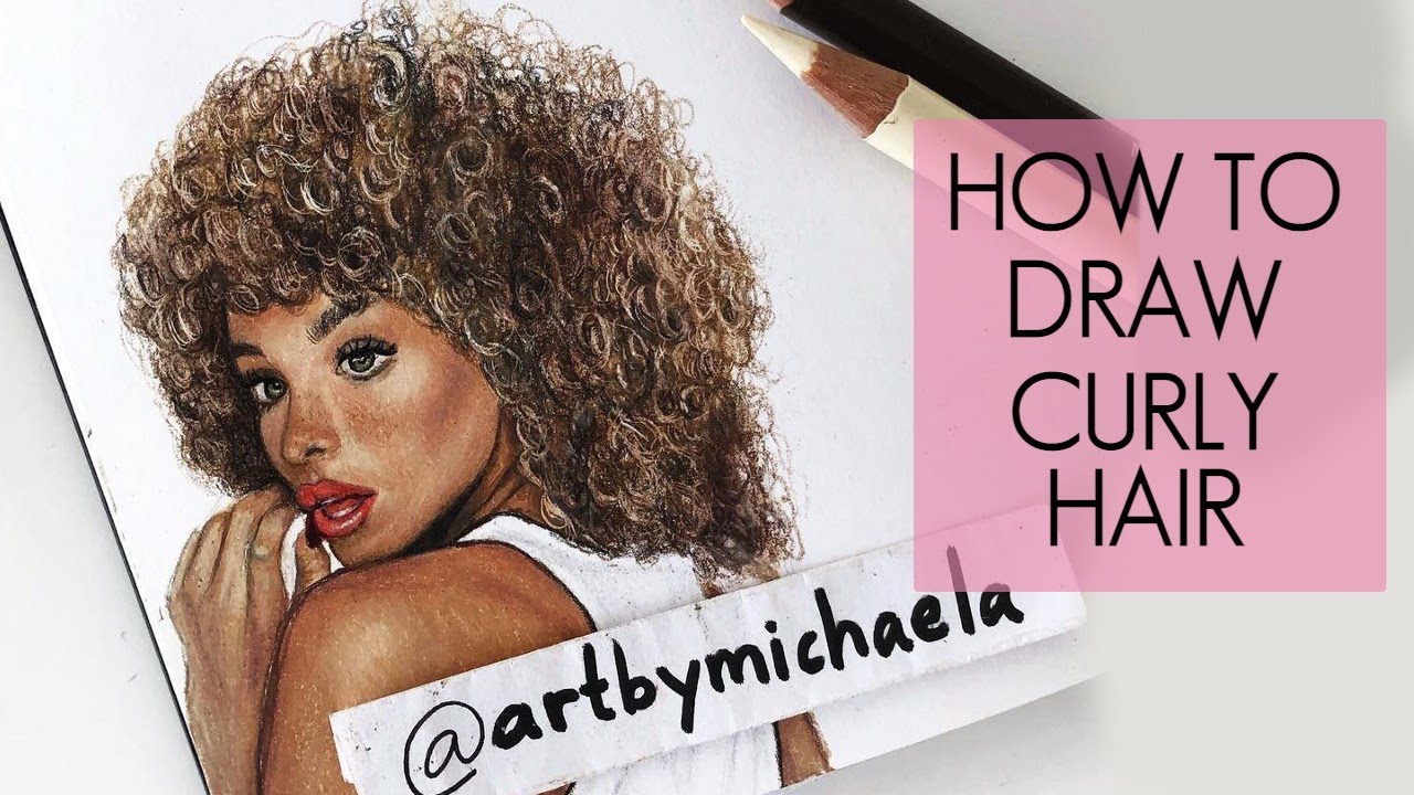 How to Draw Curly Hair with Highlights Using Colored Pencils | Easy Step by Step Tutorial
