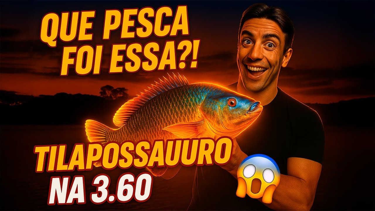 Pesca de tilapia - TILÁPIA GIGANTE de 4KG na 3.60! Muita ação na noturna 🌙🔥