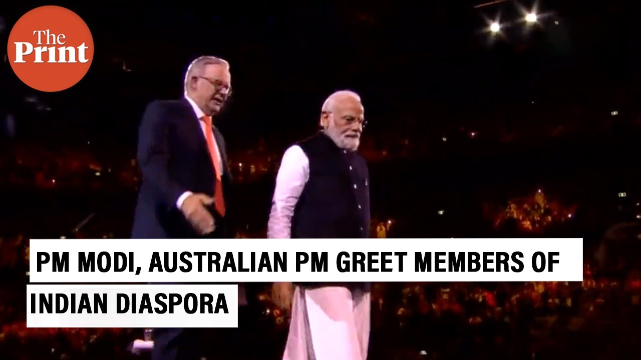 Watch: PM Modi, Australian PM Anthony Albanese greet members of Indian diaspora in Sydney