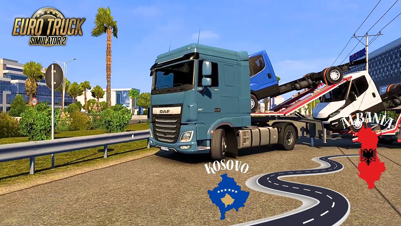 Albania Tirana - Kosovo Pristina West Balkan DAF XF Space 450 Hp euro truck simulator 2