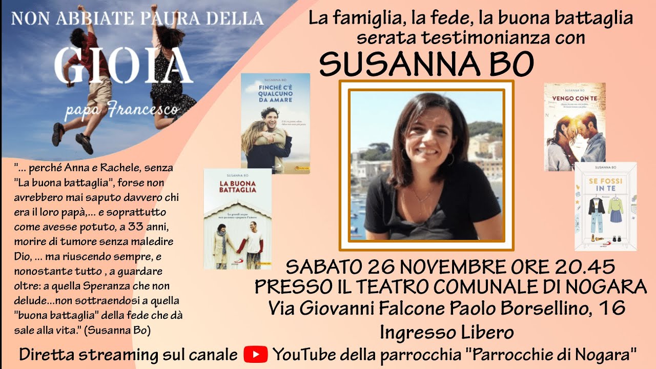 SERATA TESTIMONIANZA CON SUSANNA BO