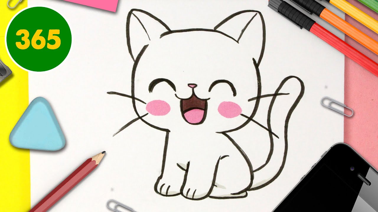 comment dessiner un BÉBÉ CHATON KAWAII 💖 Chat kawaii 💖 dessins kawaii faciles