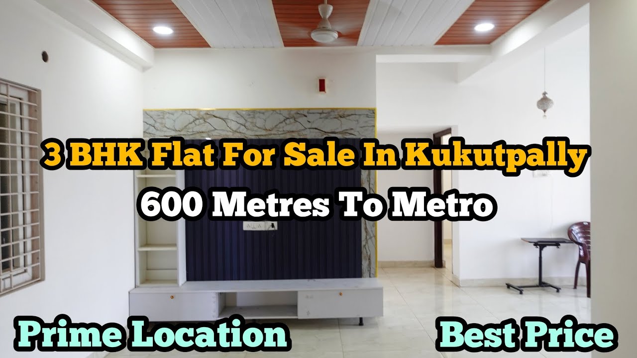 3 BHK Flat For Sale In Kukutpally 🏩 || 600 Metres To Metro || GHMC || Woodwork || Code: PAR- 901 ✨️ 