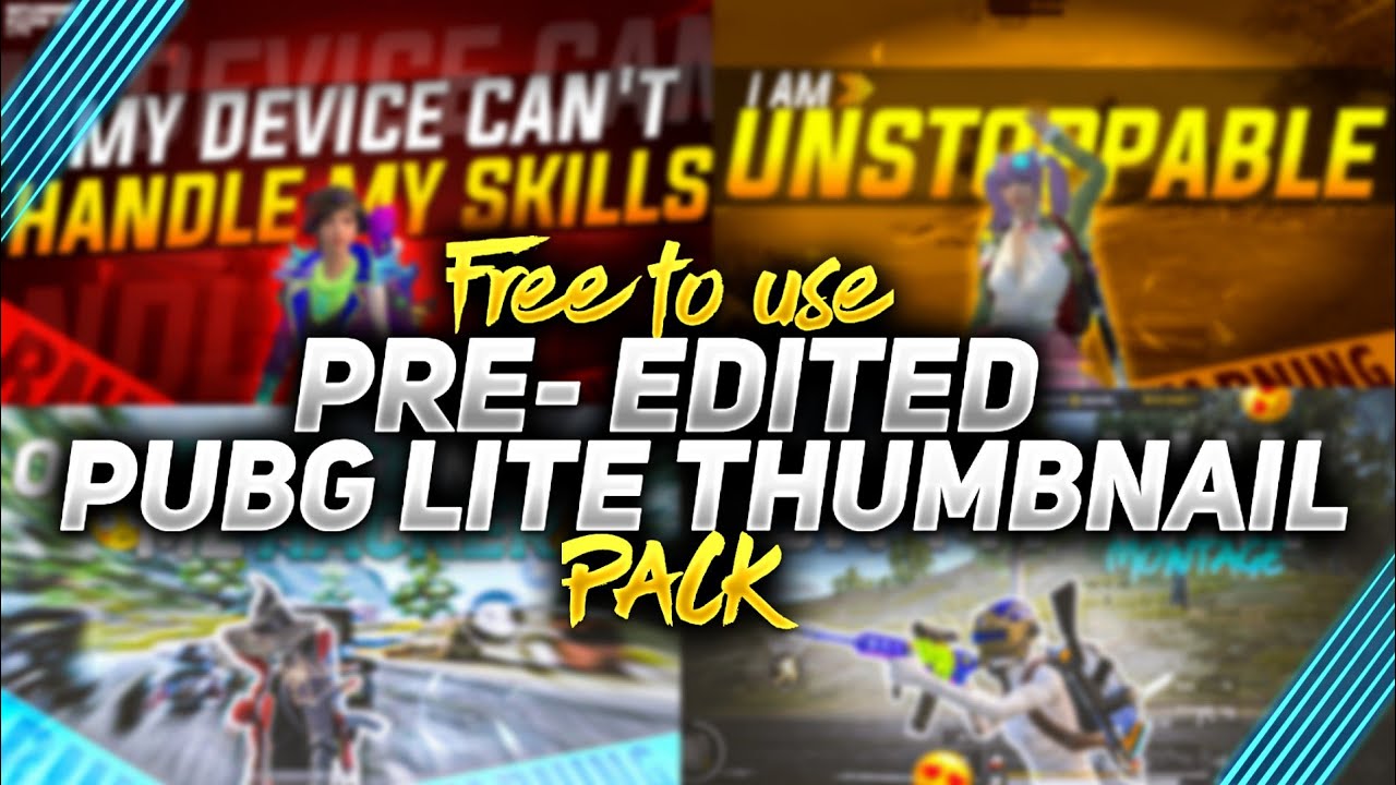 Free to use Pubg lite thumbnail pack!Pre-edited thumbnails for montages🔥Thumbnail like @flymaxyt