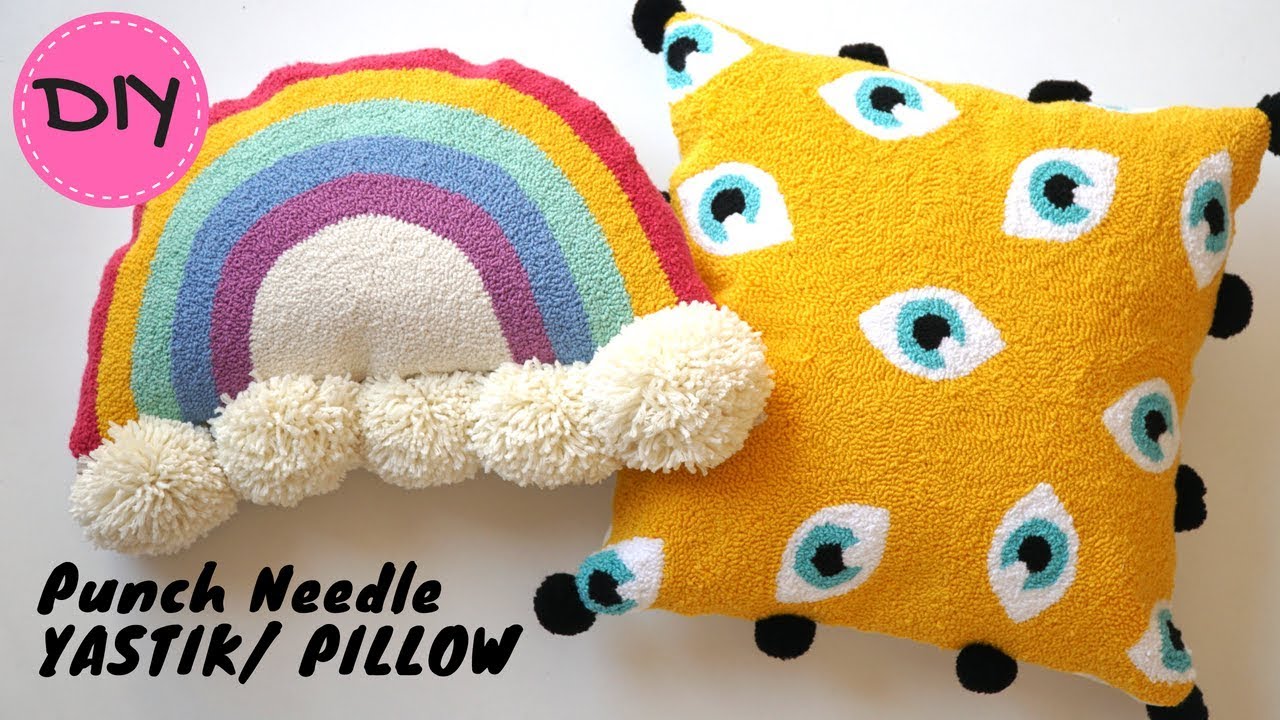 Punch iğnesi ile Yastık Yapımı / DIY Punch Needle Pillows