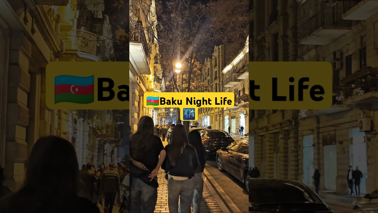 Baku Azerbaijan 🇦🇿 Baku Night Night Life Baku #baku #azerbaijan #trend #trending #shorts #bakı