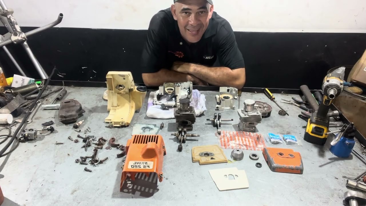 Como cámbiale él cigüeñal cilindro y pistón a tu guadaña stihl fs 280
