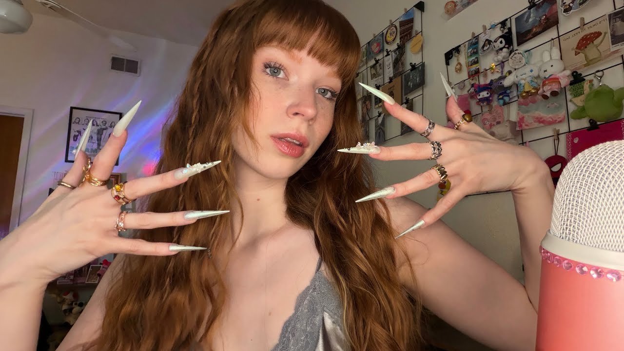 ASMR | Fast & Aggressive XL Nail Sounds (Clicking, Tapping, Hand Sounds, Makeup Triggers)