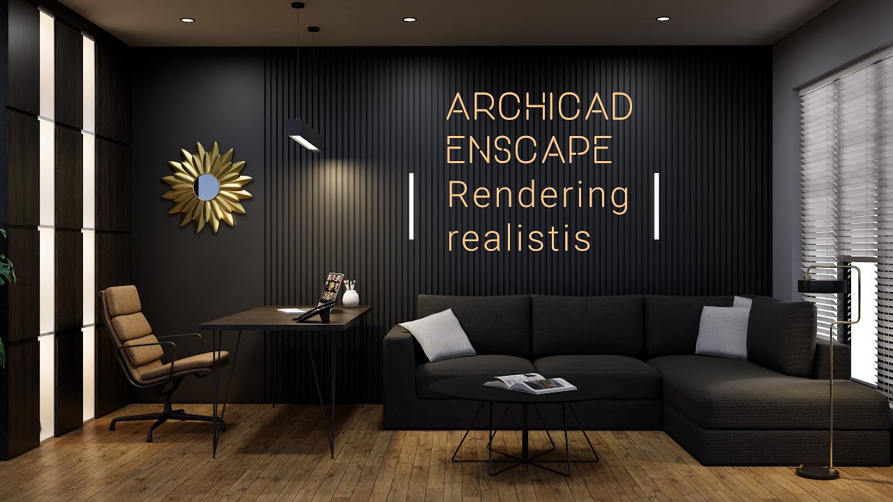 Archicad 25 & Enscape Rendering Interior Office