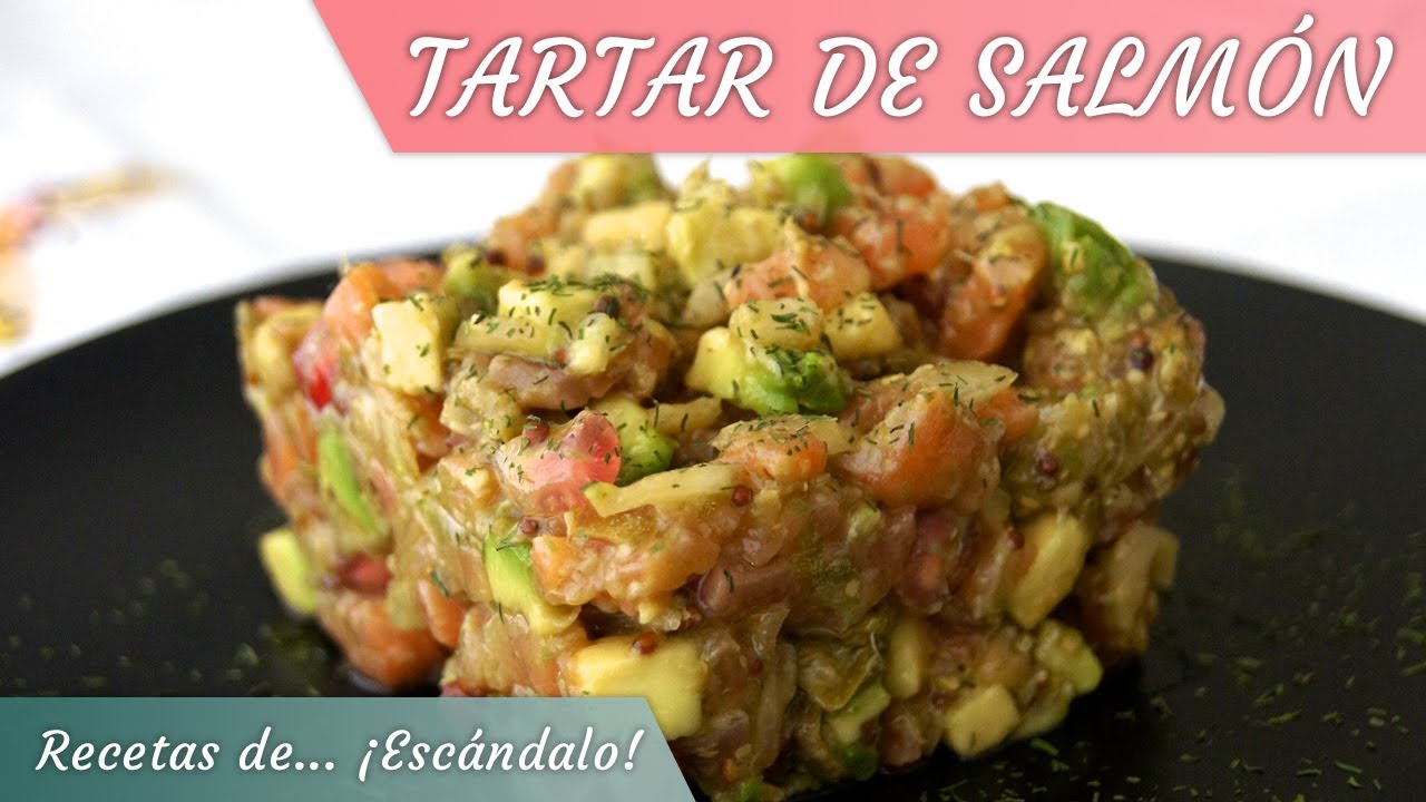 TARTAR DE SALMÓN y aguacate ¡Un canapé delicioso!