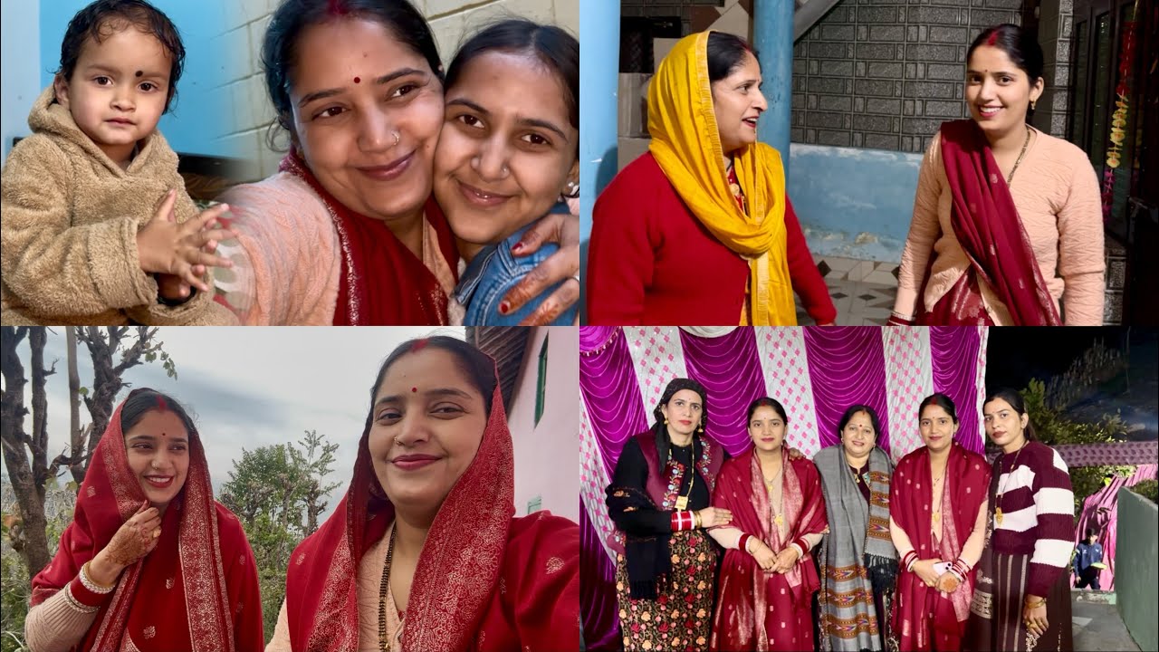 Himachali DJ Night💃तीन महीने बाद मायके गए 😍#twins #himachal #village 