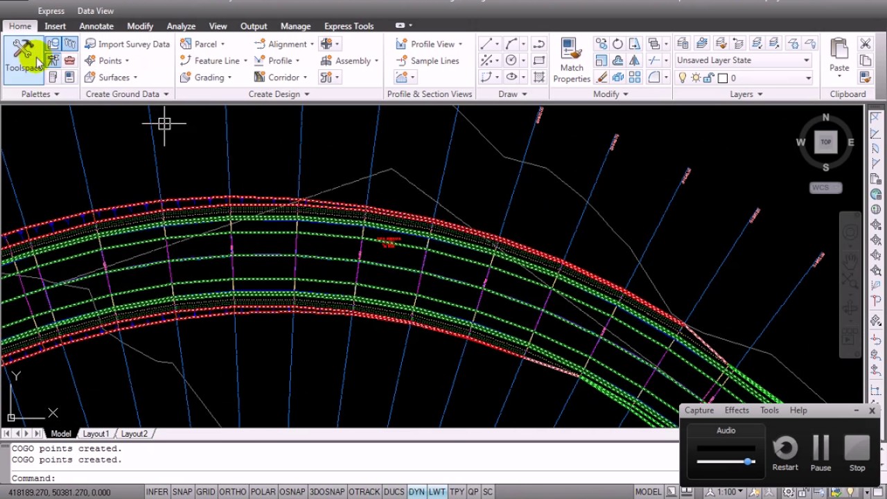 34.- AutoCAD Civil 3D - Puntos Replanteo de Corridor
