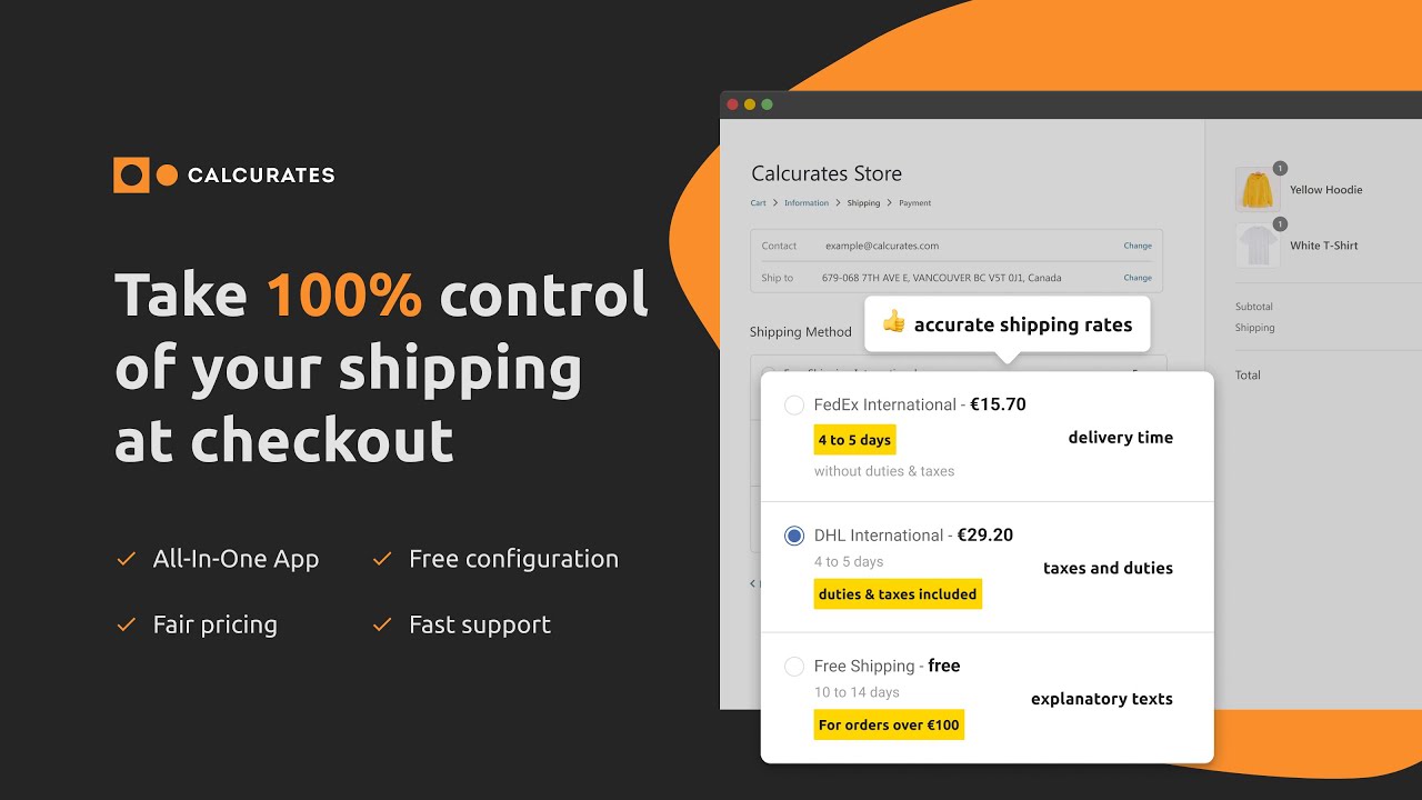 Calcurates: Accurate Shipping | Shopify App