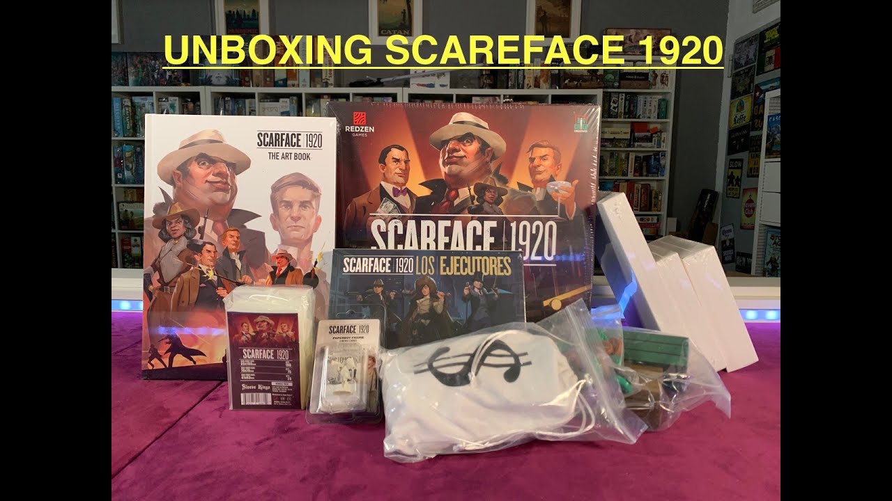 Unboxing Scarface 1920. Abriendo juego de mesa Scarface 1920.