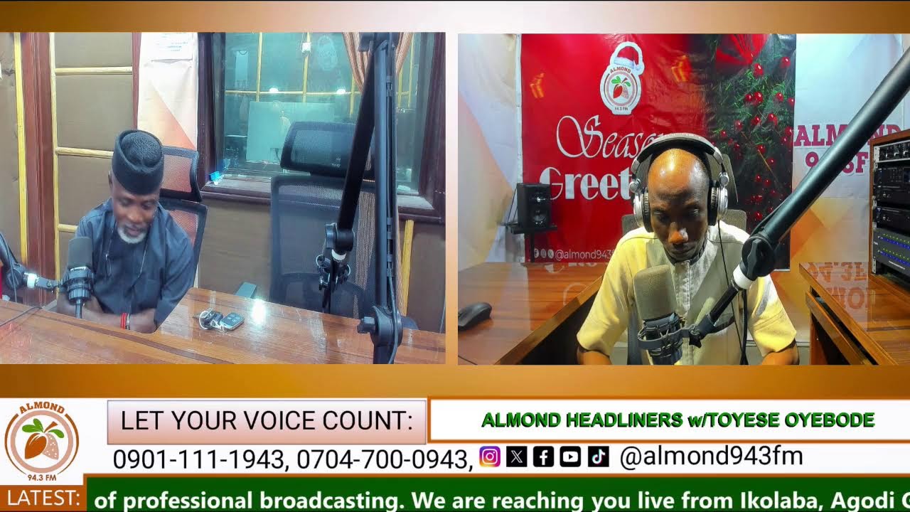 🔴 LIVE: ALMOND HEADLINERS || Toyese Oyebode