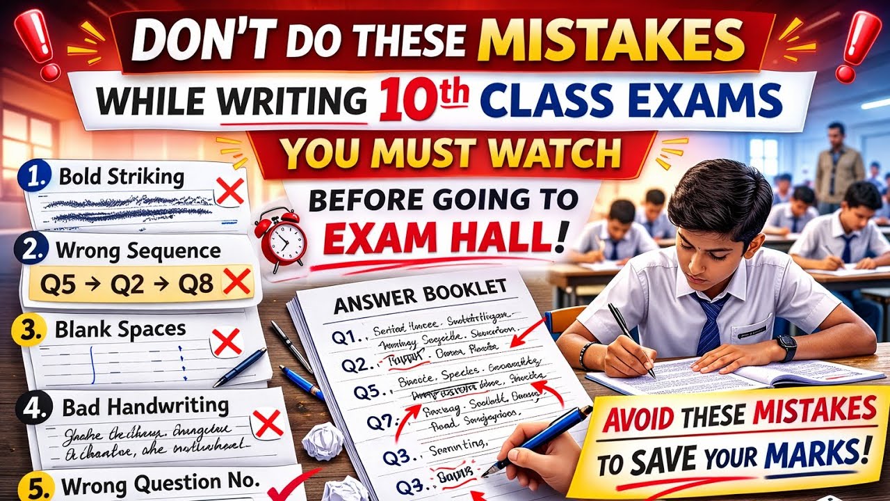 Don’t Do These Mistakes While Writing 10th Class Public Exams | Must Watch Before Exam Hall