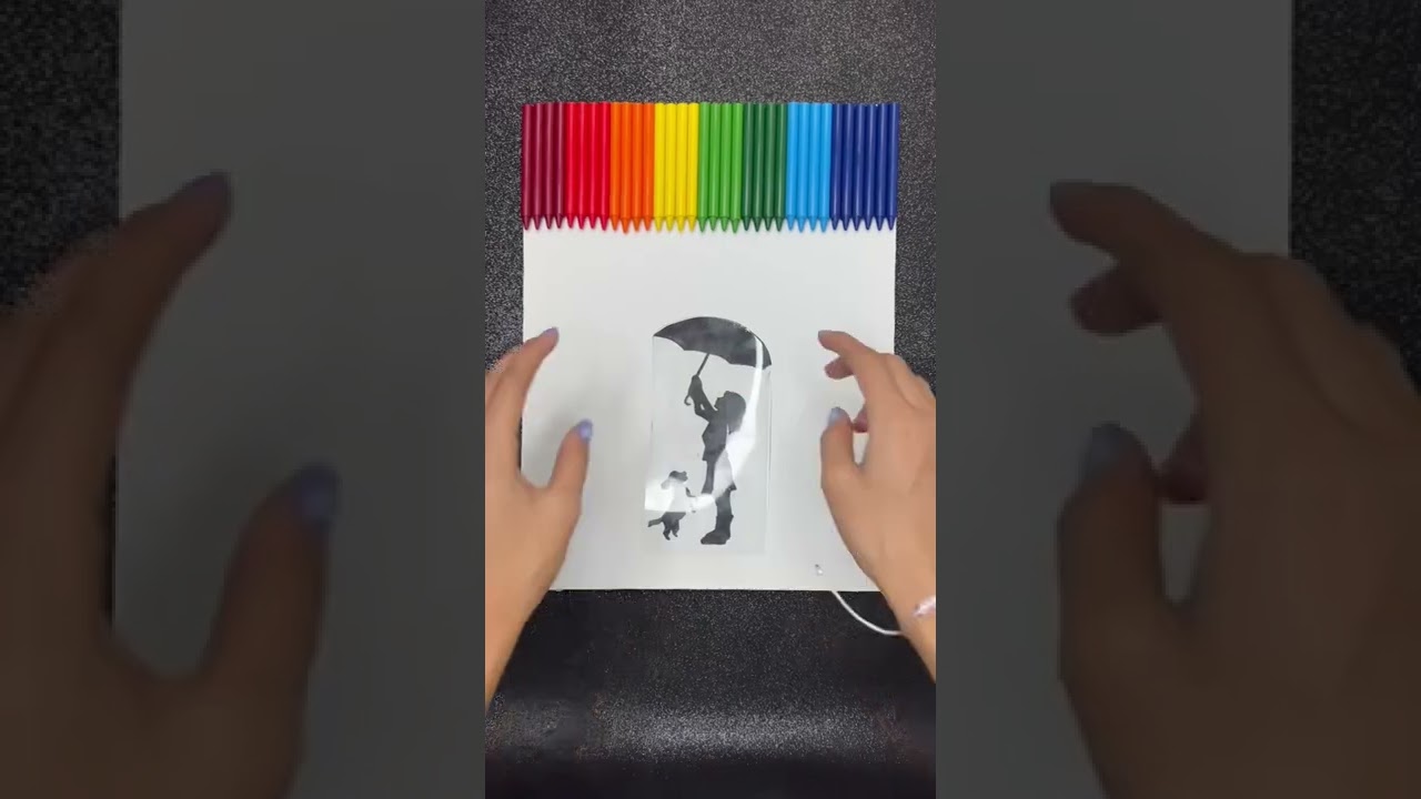 DIY art using Crayons 🤩🖍 #shorts #diy #art #crafts #tutorial #diycrafts