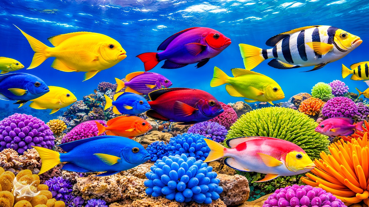 The Best 4K Aquarium - Marine Life, Sea Animals and Coral Reef Fish Tank Sounds for Deep Sleep