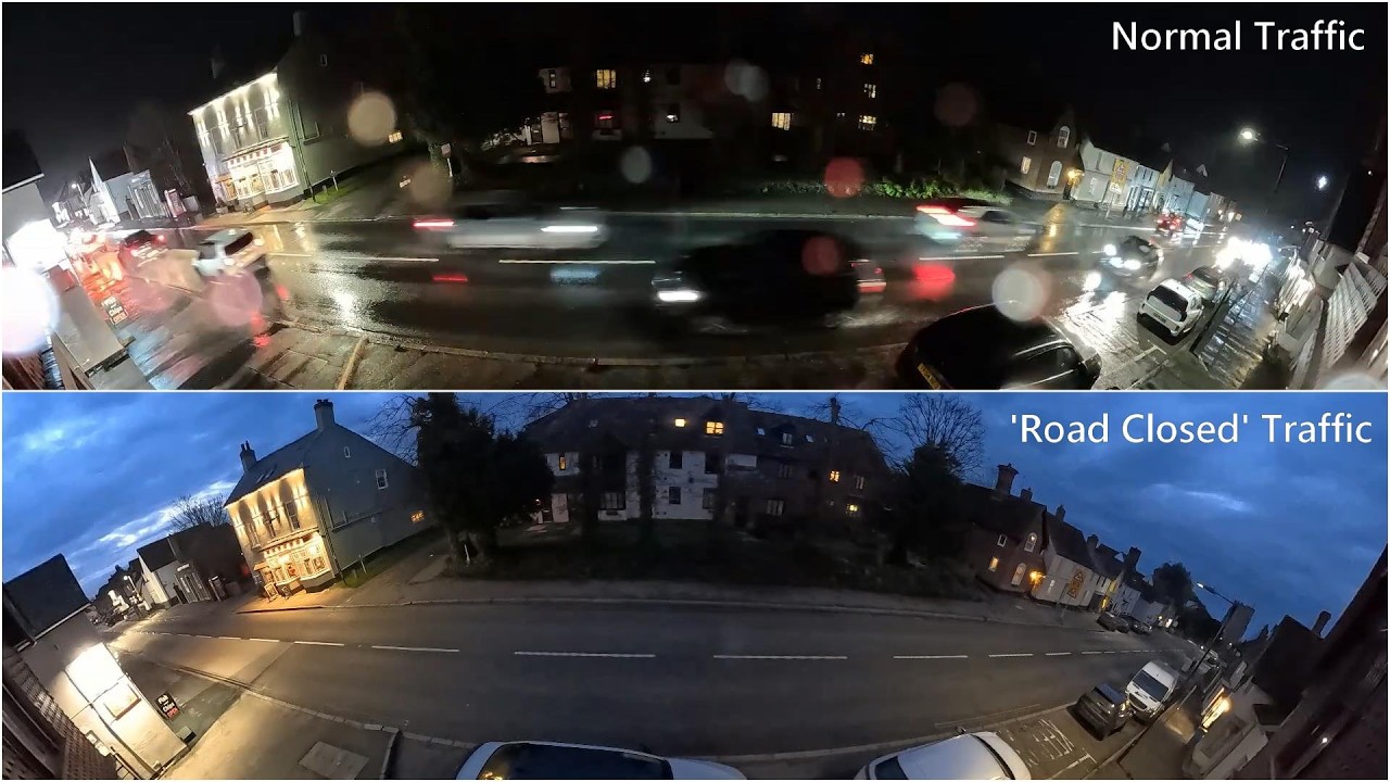 Earls Colne Road Closure Traffic Comparison (Time-lapse)