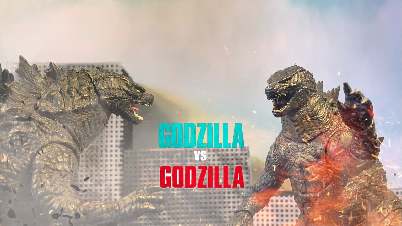 Godzilla 2021 vs Godzilla 2014 Stop Motion Battle.