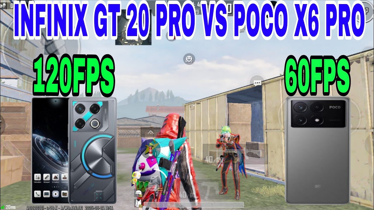 INFINIX GT 20 PRO 120FPS VS POCO X6 PRO 60FPS TDM BATTLE CHALLENGE BGMI