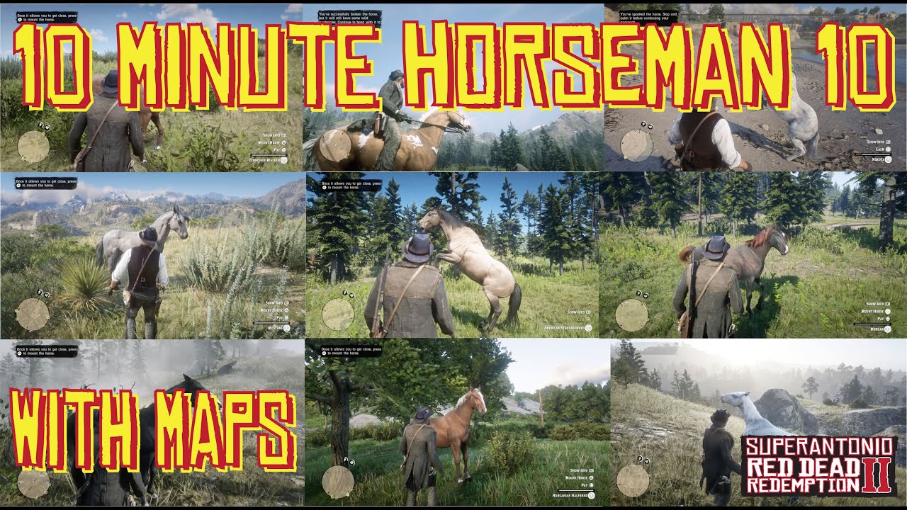 Испытание &laquo;Всадник 10&raquo; за 10 минут за Артура: локации в Red Dead Redemption 2