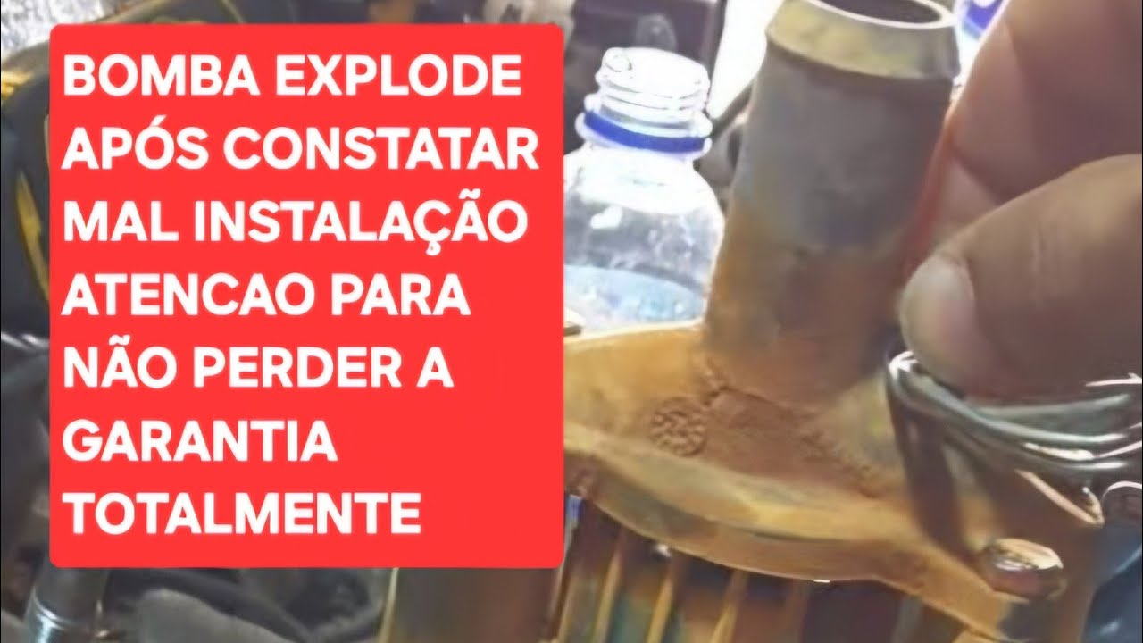 Bomba explode após constatar mal instalação "garantia anauger não permite falhas"