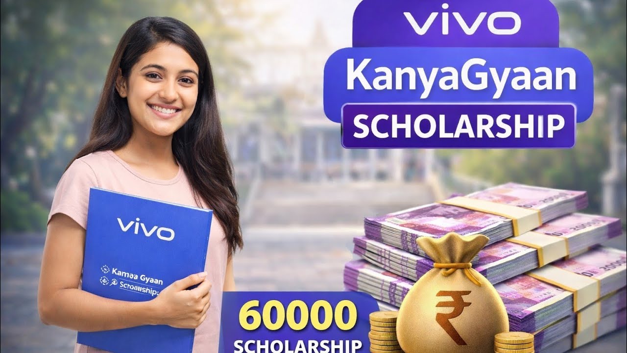 Vivo KanyaGyaan Scholarship 2025-26 | ₹60,000 Scholarship for Girls | Last Date March 3