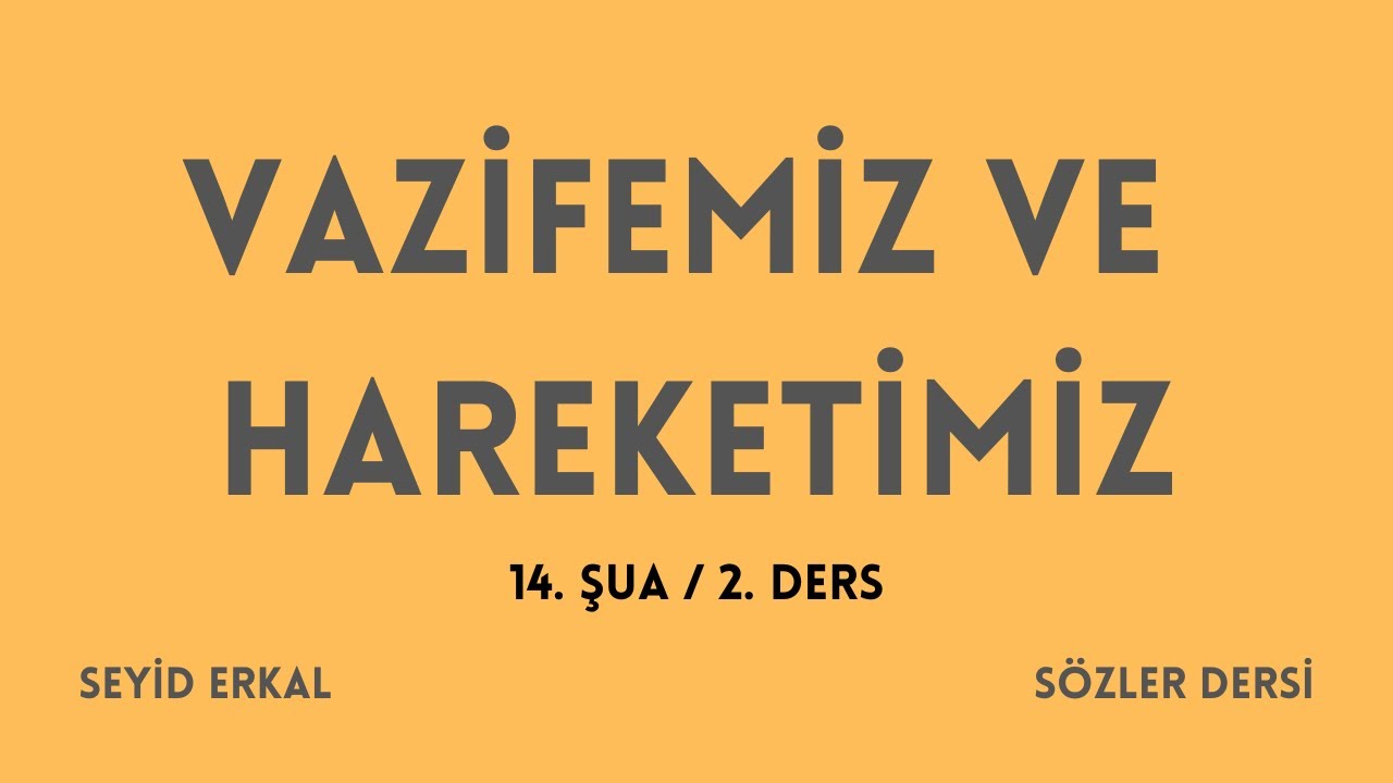 14. ŞUA / 2. Ders