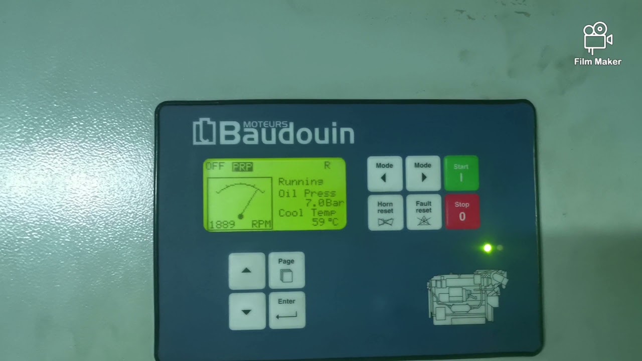 BAUDOUIN  800kw x3 marine engine idle speed to  1900rpm  after solved the faulty  i/o card alarm