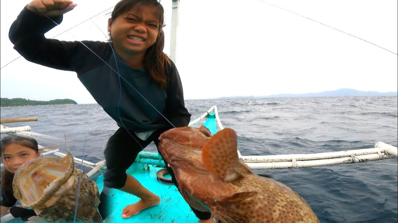 Amazing Catch Ang laki Ng binta Ng mga Bata sa Giant Grouper nato!