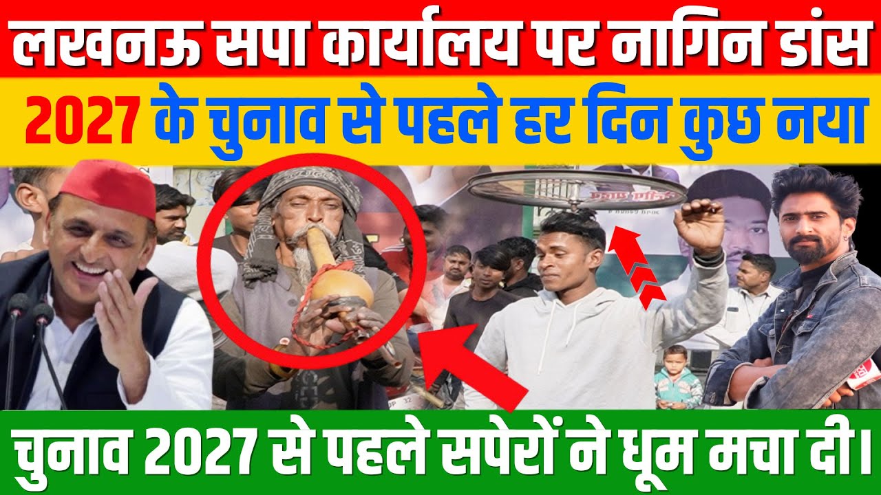 सपा कार्यालय पर नागिन डांस, 2027 के चुनाव से पहले हर दिन कुछ नया, सपेरों ने गर्दा उड़ा दिया ...