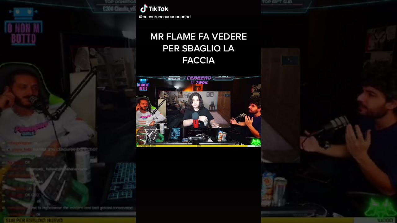 Mr flame la esce per sbaglio (la faccia)