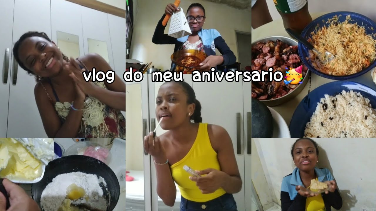 Vlog do meu aniversário🥳~fizemos o bolo,preparando as comidas,arruma-se comigo,churrasco..