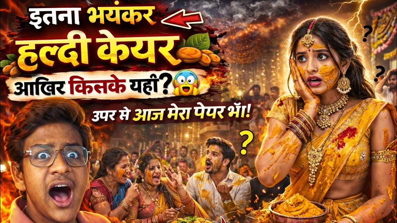 इतना भयंकर हल्दी केयर मनी आखिर किसके यहाँ हो रहा है? 😲 | आज मेरा पेपर भी था 😭