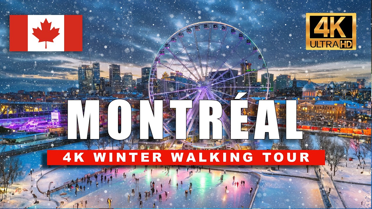 Montreal's Winter Magic in the Snow | 4K HDR 60fps