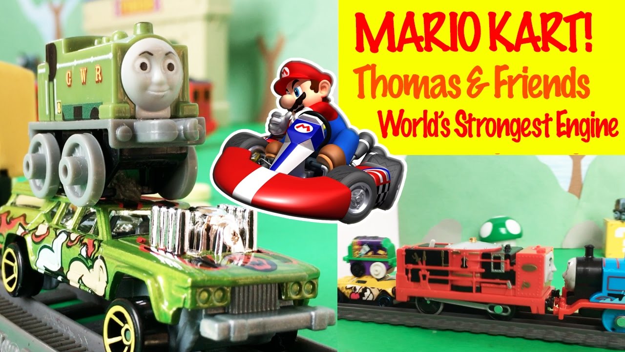 Thomas & Friends Mario Kart - World's Strongest Engine Toy Train Fun
