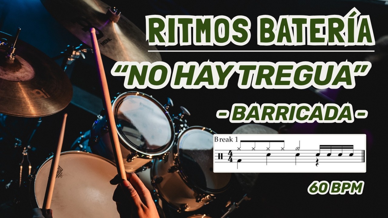 RITMOS de NO HAY TREGUA en BATERÍA - Barricada (10 Ritmos Fáciles)