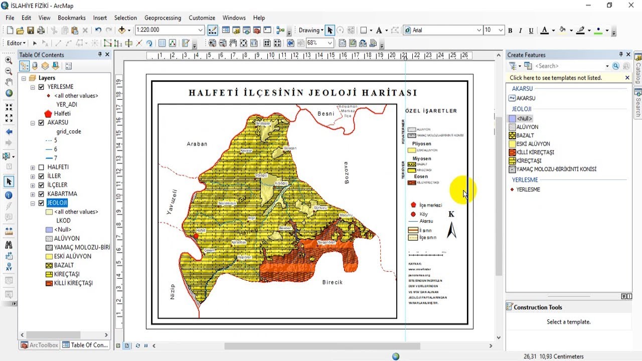 Jeoloji Haritası Nasıl Yapılır - ArcMap 10.5