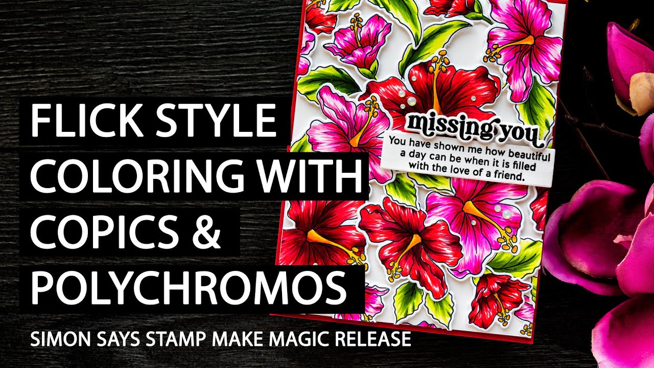 Blooming Hibiscus Card with Simon Says Stamp Make Magic Release