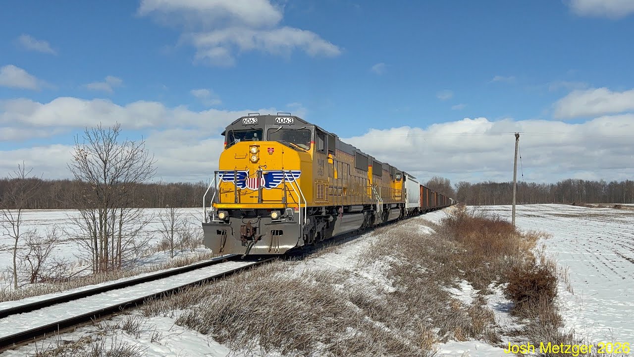 GLC OW11-12 w/ WAMX SD60Ms #’s 6063 and 6062 @ Prior Rd in Durand, MI 2/12/26