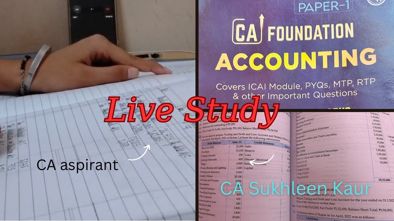 CA aspirant Live🔴 // Live study with CA Foundation student  // CA Foundation aspirant// #ca #live